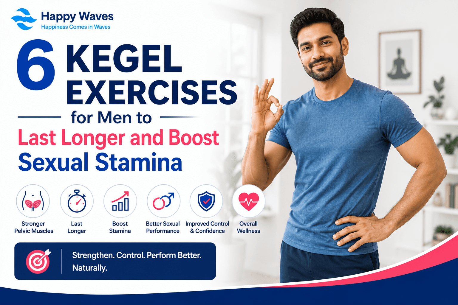6 Kegel Exercises for Men to Last Longer and Boost Sexual Stamina. kegel exercises for men, kegel exercises men, sex stamina exercise, does kegel exercises increase size  Happy Waves