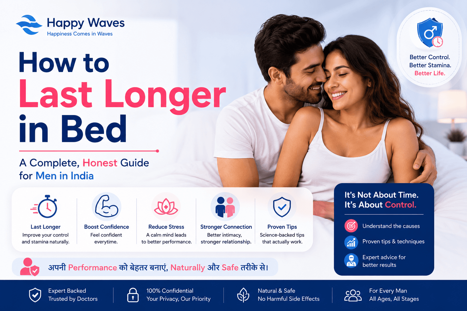 How to Last Longer in Bed - A Complete, Honest Guide for Men in India. how do i last longer in bed, how to last longer, how to last longer in bed, how to last in bed, how to last long on bed, last longer in bed Happy W…