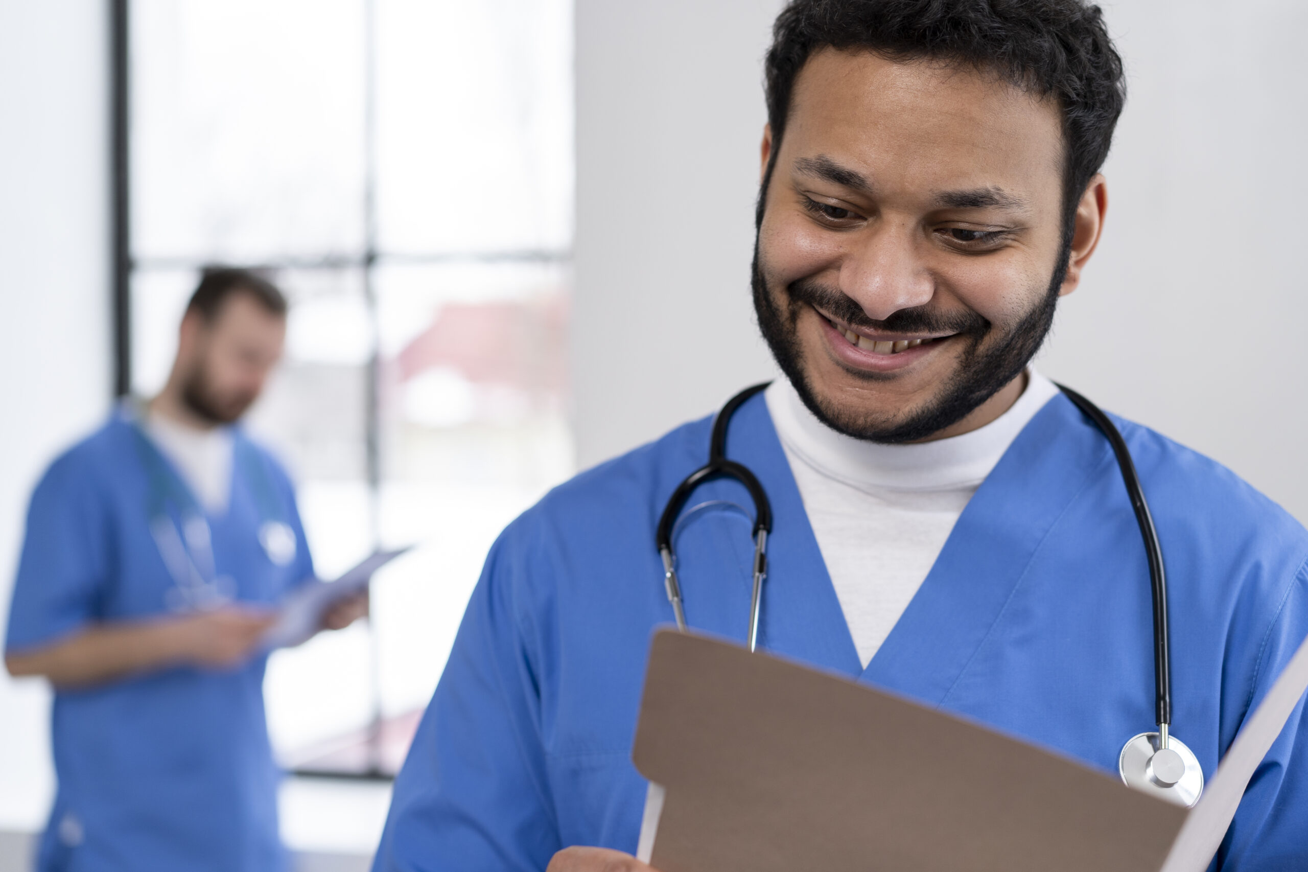 nurses getting ready work day scaled